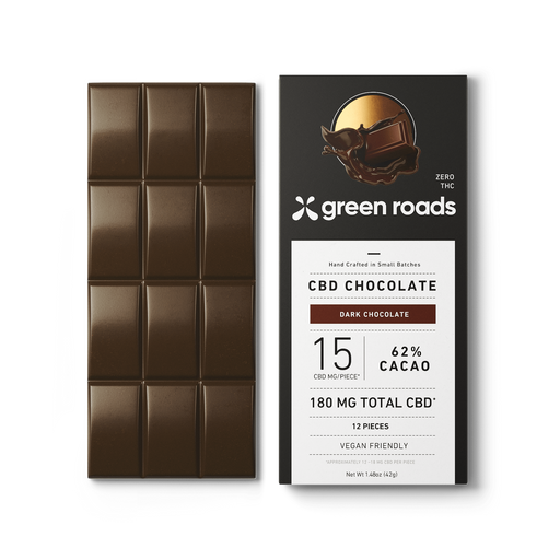 Green roads 180MG CBD DARK CHOCOLATE BAR