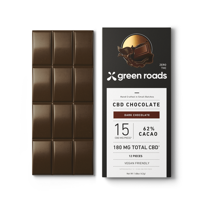 Green roads 180MG CBD DARK CHOCOLATE BAR