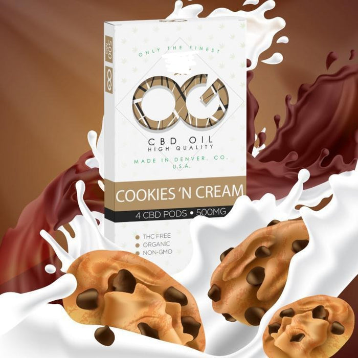 Og Laboratories Cookies'N Cream 500mg CBD Oil Juul Pods 4pk