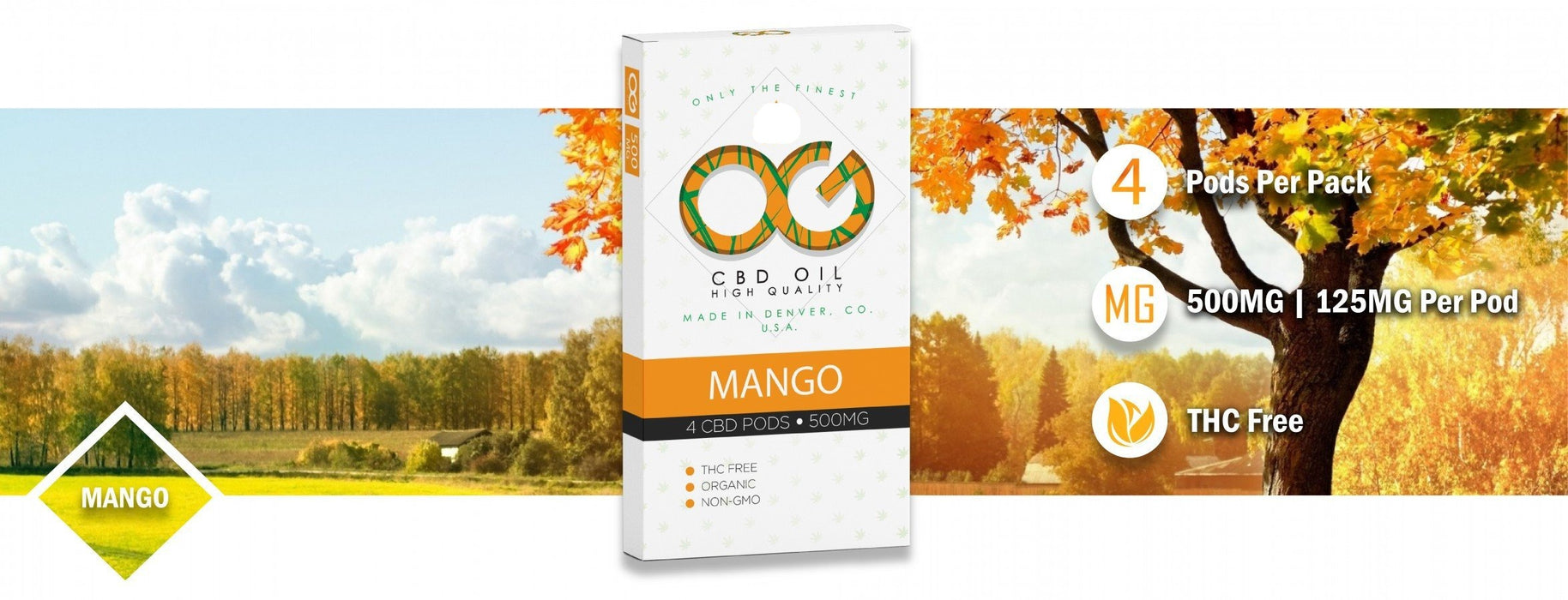 OG Laboratories Mango 500mg Juul pod 4-pack