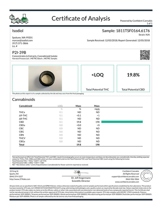 Pot-O-Coffee Bag of Light It Up CBD Coffee