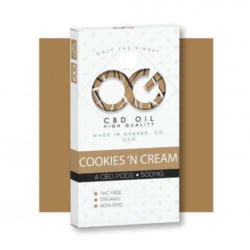Og Laboratories Cookies'N Cream 500mg CBD Oil Juul Pods 4pk