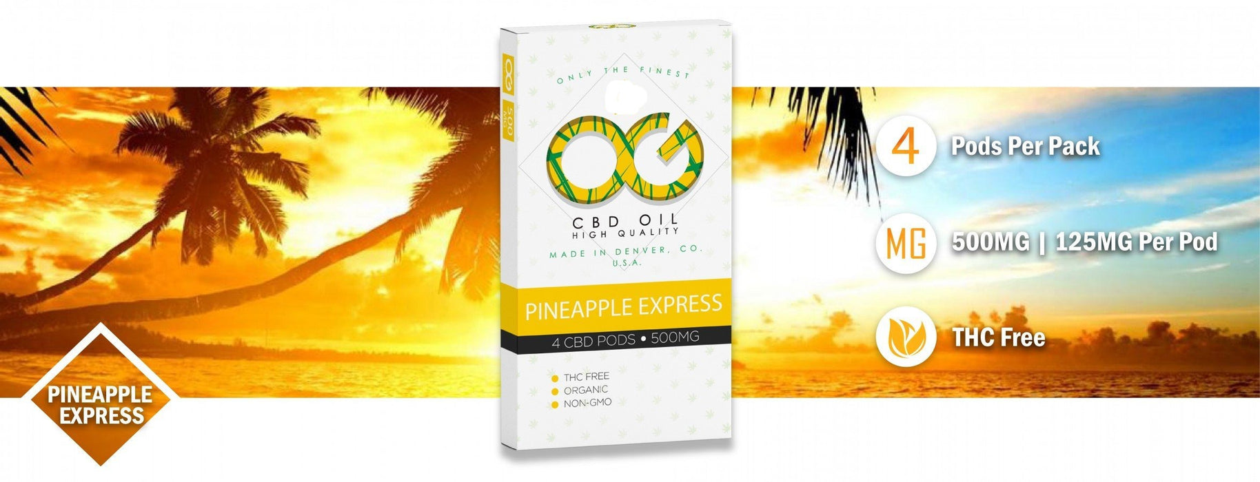 OG Laboratories Pineapple Express 500mg Juul pod 4-pack